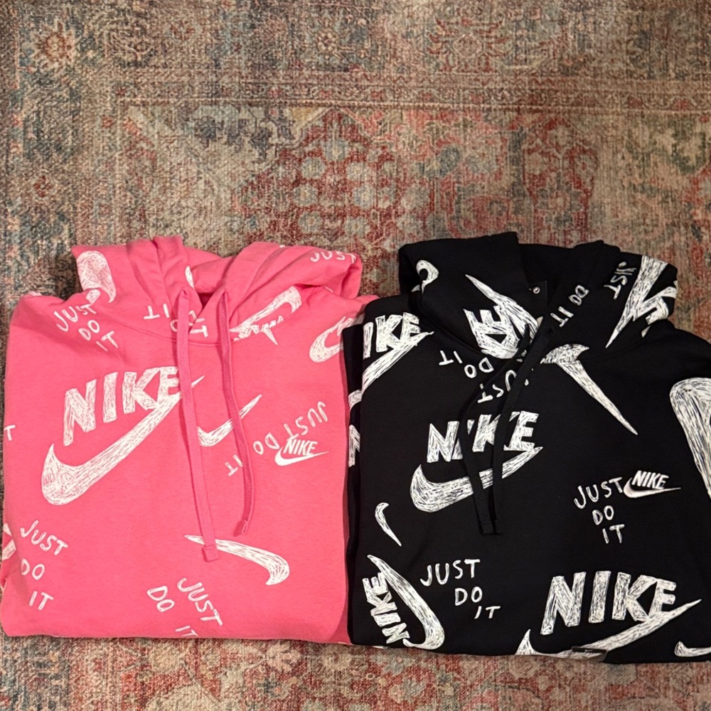 Nike All-Over Logo Hoodie Duo - Pink & Black